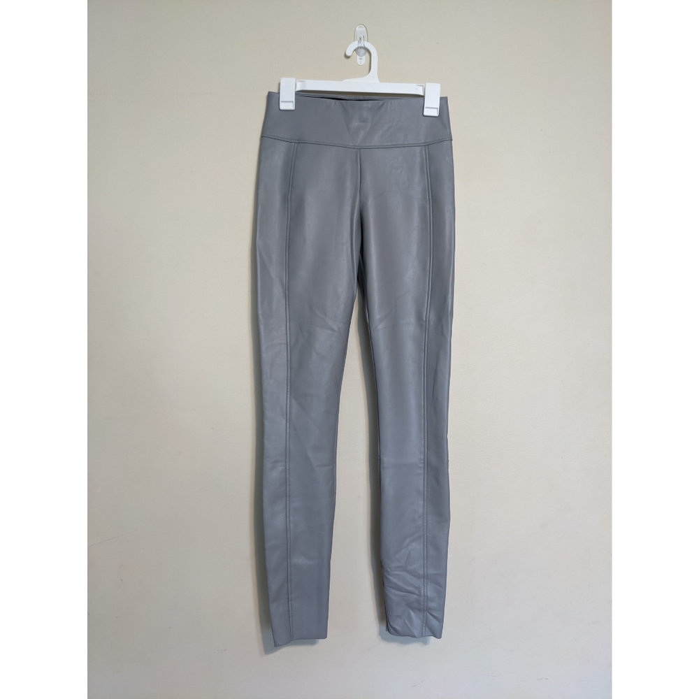 WOLFORD Edie Faux Leather Leggings in Gray Size 6 - Picture 5 of 12
